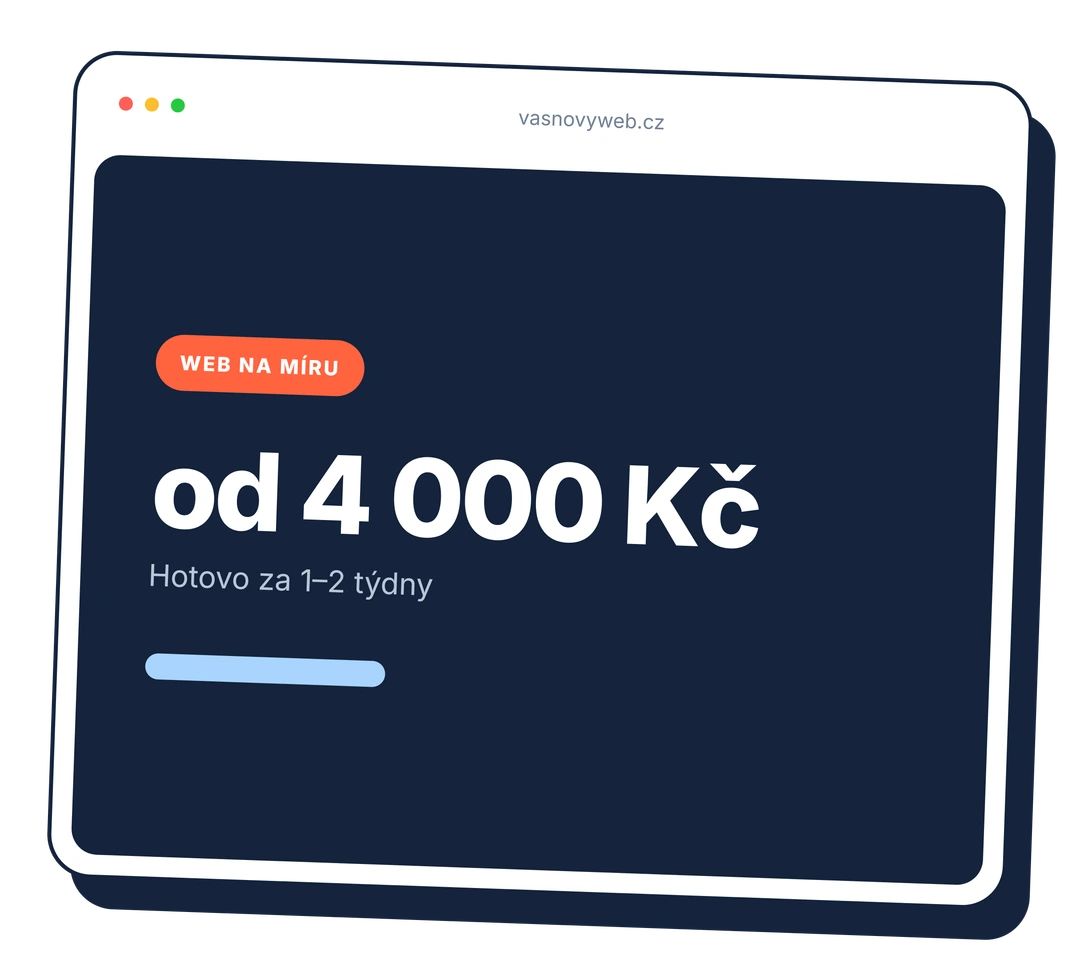Web na míru od 4 000 Kč — hotovo za 1–2 týdny